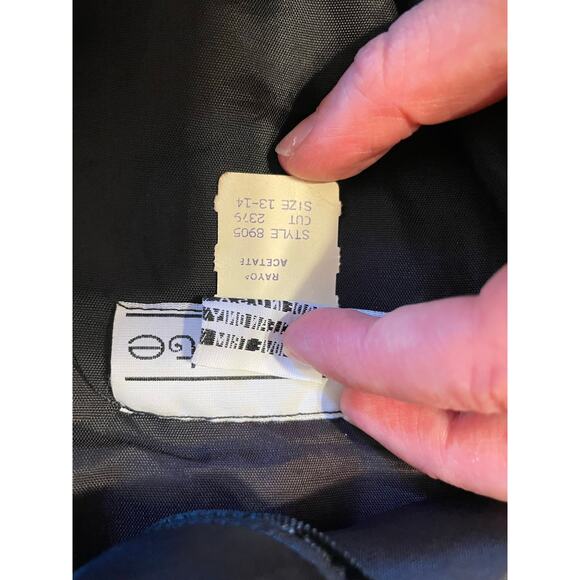 VTG ala Carte California Whimsygoth Black Velvet & Lace Romantic Jacket Sz 13-14 - Picture 9 of 11